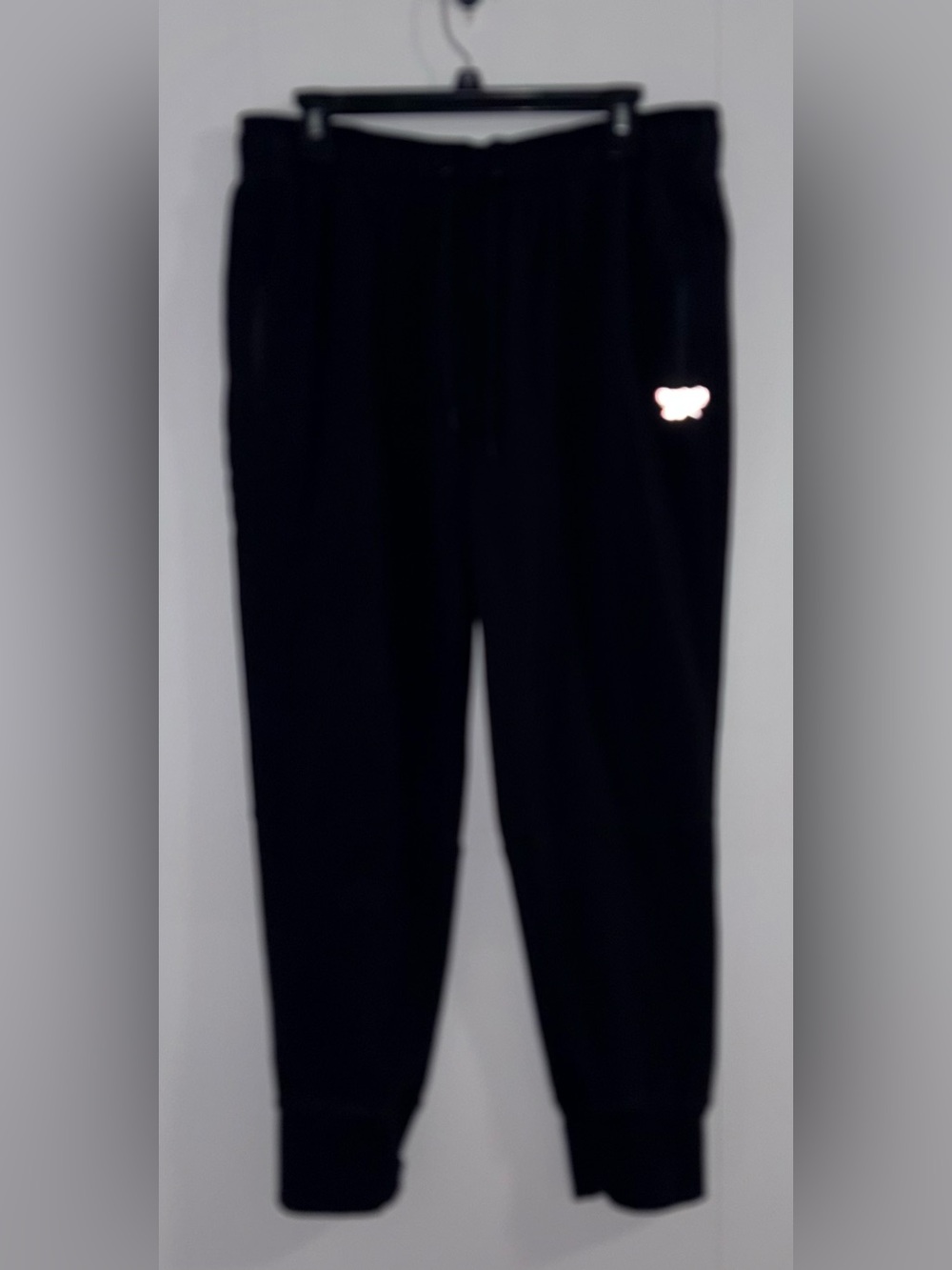 Reebok Jogger Pants Mens L Black Cotton Blend Tapered Athletic Sweatpants